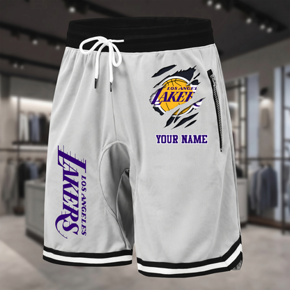 PREMIUM NBA X LAL Summer Fitness Breathable Basketball Shorts  NDT NTN 300526