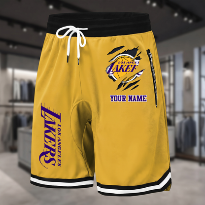 PREMIUM NBA X LAL Summer Fitness Breathable Basketball Shorts  NDT NTN 300526