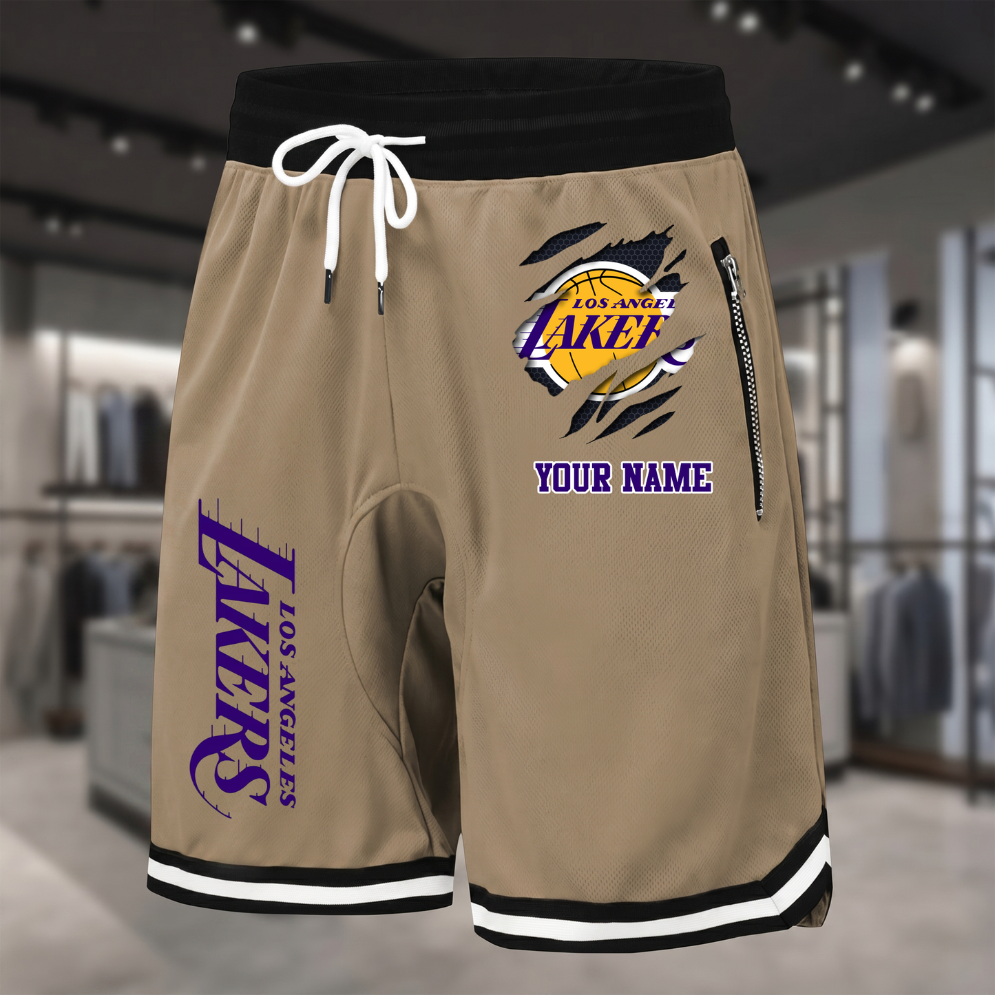 PREMIUM NBA X LAL Summer Fitness Breathable Basketball Shorts  NDT NTN 300526