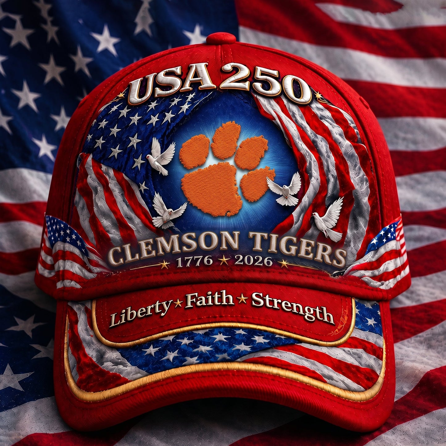 PREMIUM NCAA  x CT 250 Years Anniversary Of Freedom Cap   290626
