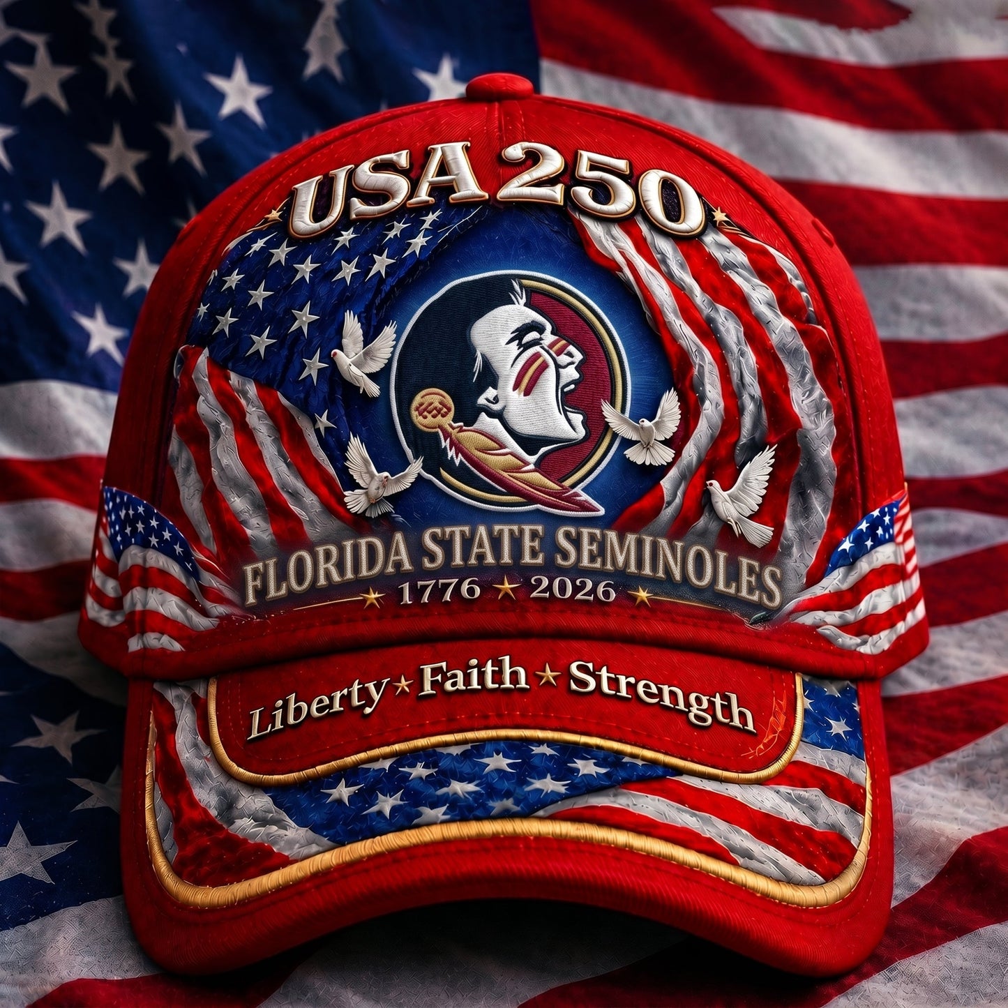 PREMIUM NCAA  x FSS 250 Years Anniversary Of Freedom Cap   290626