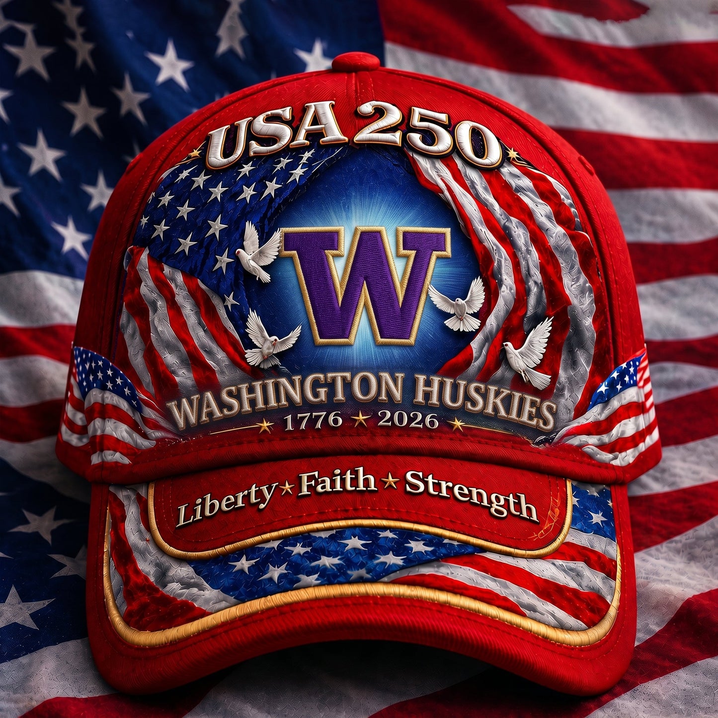 PREMIUM NCAA  x WH 250 Years Anniversary Of Freedom Cap   290626