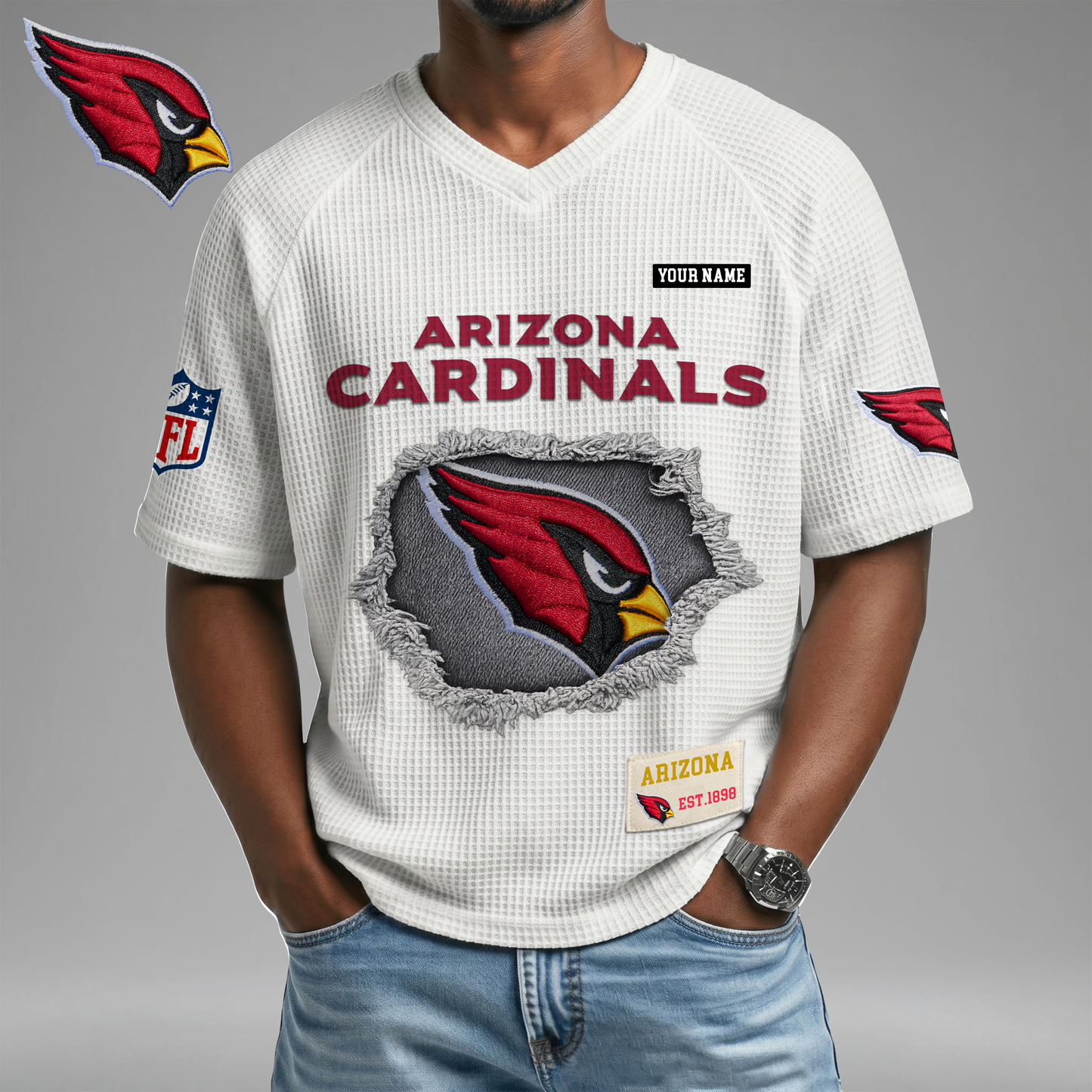 PREMIUM NFL X AC Game Day Waffle V-neck T-shirt 110626