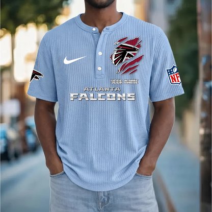 PREMIUM NFL  X  AF Crew neck button Henry Shirt Limited Editions NDT VHM 230426