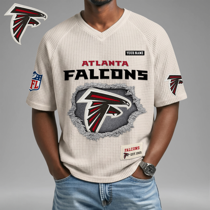 PREMIUM NFL X AF Game Day Waffle V-neck T-shirt 110626