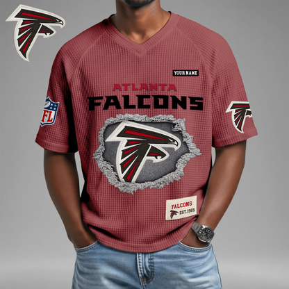 PREMIUM NFL X AF Game Day Waffle V-neck T-shirt 110626