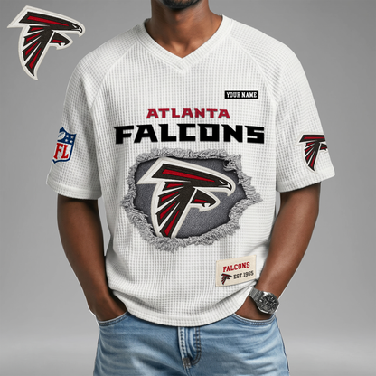 PREMIUM NFL X AF Game Day Waffle V-neck T-shirt 110626