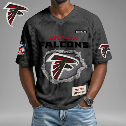 PREMIUM NFL X AF Game Day Waffle V-neck T-shirt 110626
