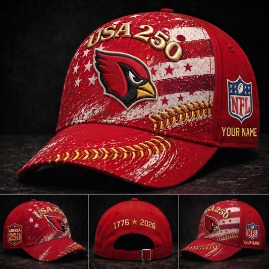 PREMIUM NFL X ARI GAMEDAY EXCLUSIVE PERSONALIZED 250 YEAR ANNIVERSARY CAP 010726