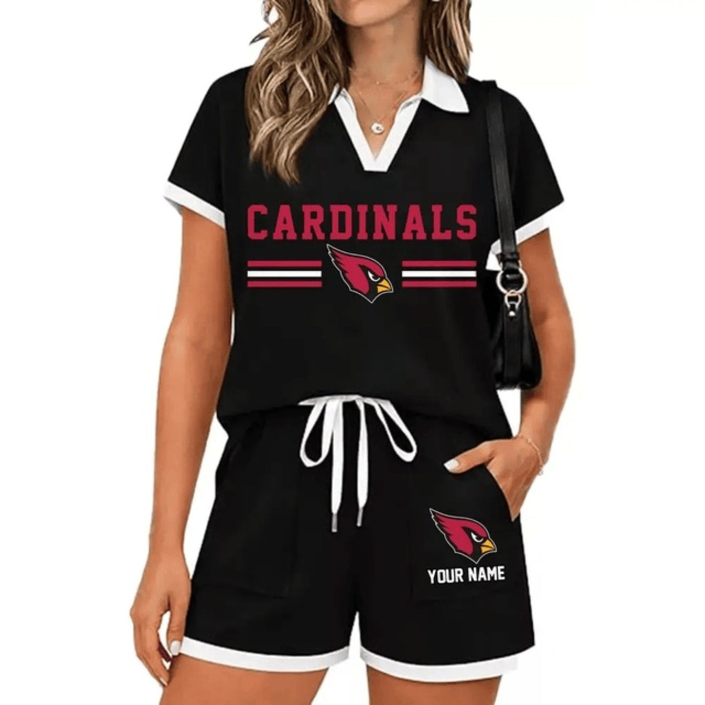 PREMIUM NFL X ARI Retro Athletic Contrast Polo Set FOR SUMMER HOLIDAY NDT NHM 100626
