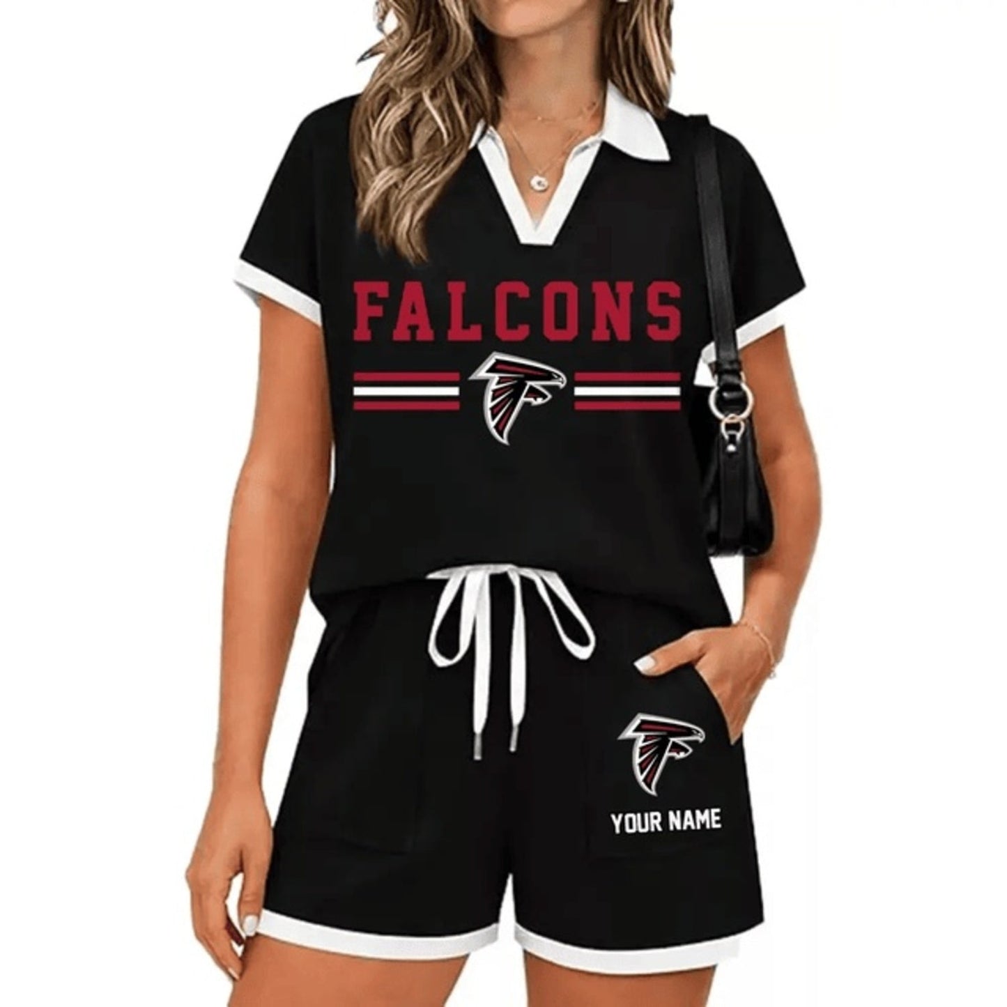 PREMIUM NFL X ATL Retro Athletic Contrast Polo Set FOR SUMMER HOLIDAY NDT NHM 100626