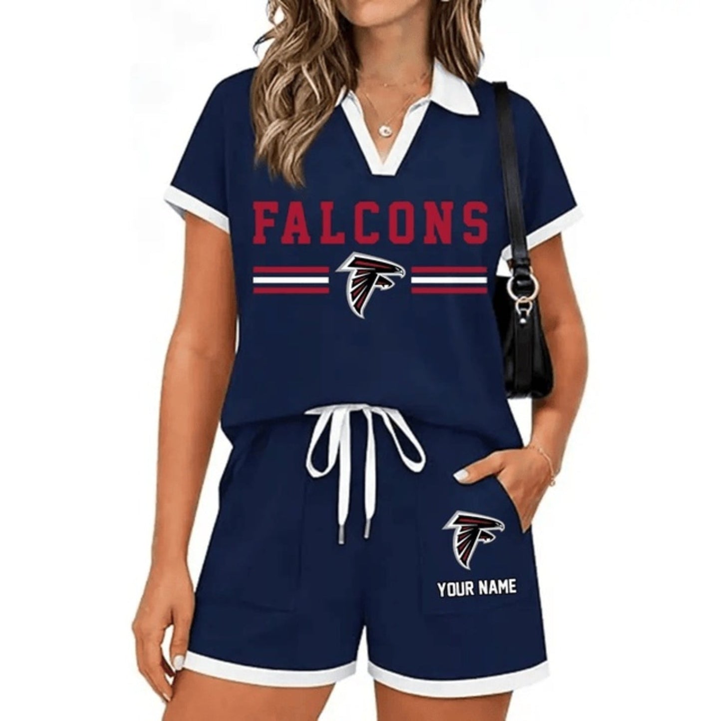 PREMIUM NFL X ATL Retro Athletic Contrast Polo Set FOR SUMMER HOLIDAY NDT NHM 100626