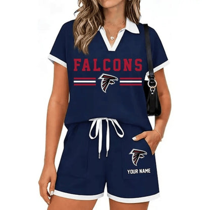 PREMIUM NFL X ATL Retro Athletic Contrast Polo Set FOR SUMMER HOLIDAY NDT NHM 100626