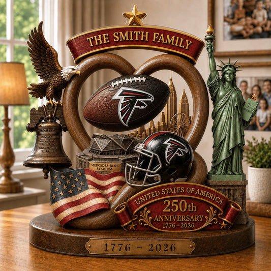 PREMIUM NFL X ATL Team Mix 250th Anniversary Acrylic Block Plaque Custom Name  120626