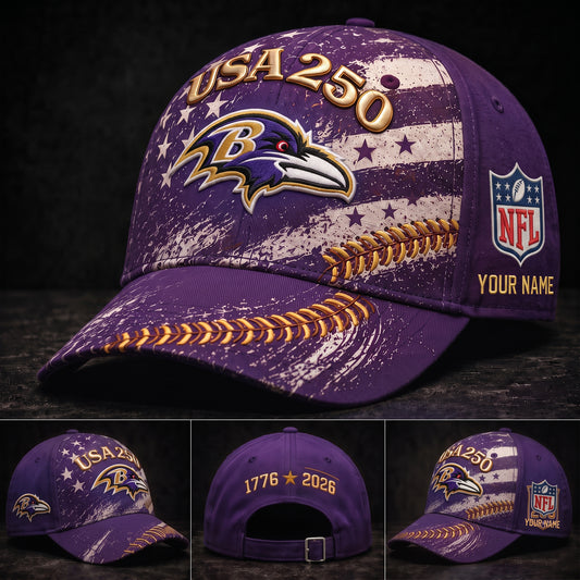 PREMIUM NFL X BAL GAMEDAY EXCLUSIVE PERSONALIZED 250 YEAR ANNIVERSARY CAP 010726