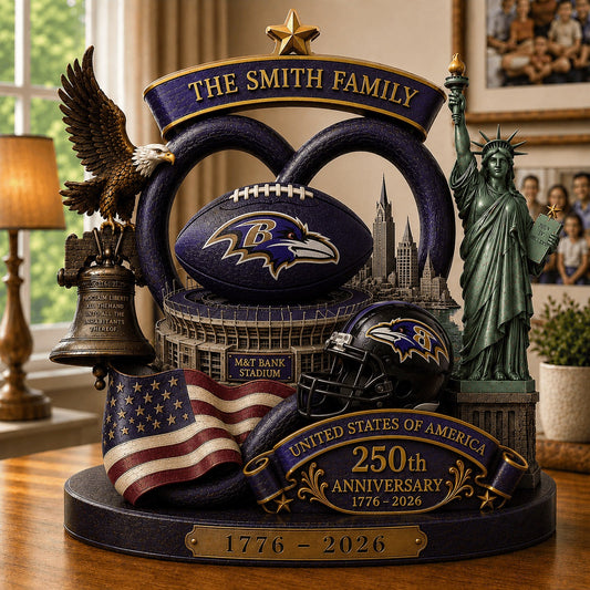 PREMIUM NFL X BAL Team Mix 250th Anniversary Acrylic Block Plaque Custom Name  120626