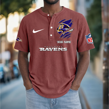 PREMIUM NFL  X  BR Crew neck button Henry Shirt Limited Editions NDT VHM 230426