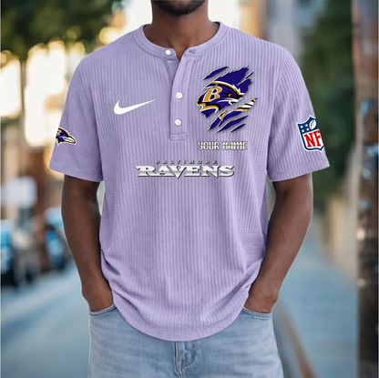 PREMIUM NFL  X  BR Crew neck button Henry Shirt Limited Editions NDT VHM 230426