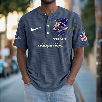 PREMIUM NFL  X  BR Crew neck button Henry Shirt Limited Editions NDT VHM 230426