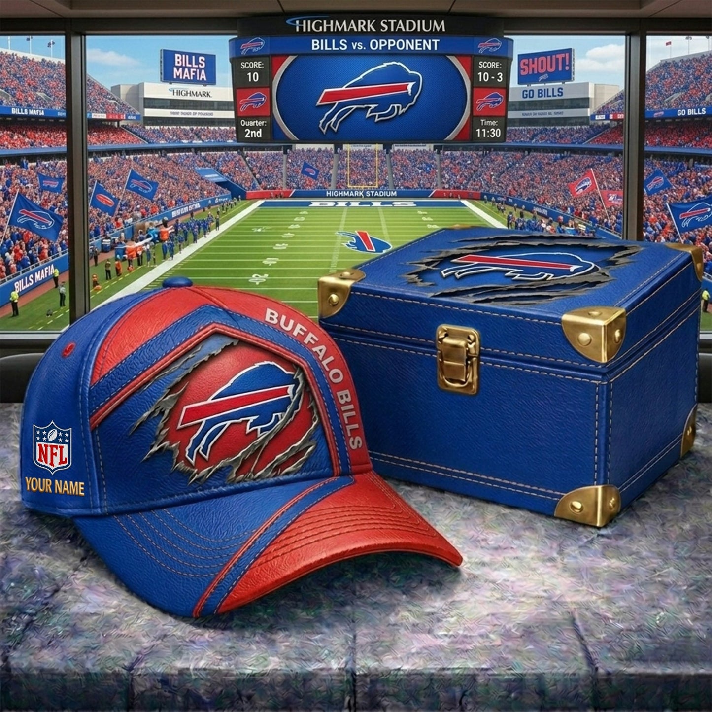 PREMIUM NFL X BUF CRACK CUSTOM NAME HAT NDT NHM 220526