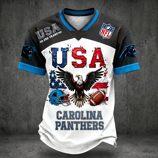 PREMIUM NFL X CAR LUXURY V-Neck 250 Years Of T- Shirt 160626