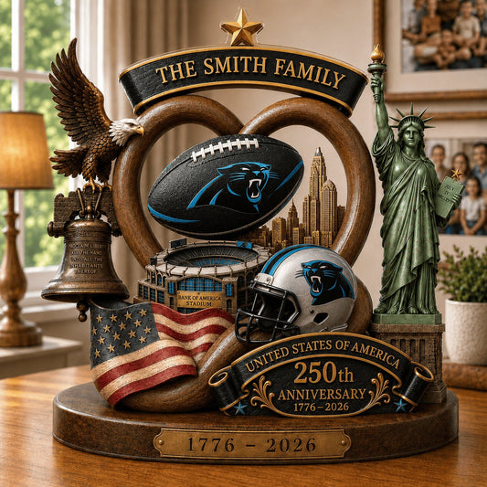 PREMIUM NFL X CAR Team Mix 250th Anniversary Acrylic Block Plaque Custom Name  120626