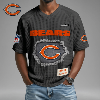PREMIUM NFL X CB Game Day Waffle V-neck T-shirt 110626