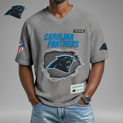 PREMIUM NFL X CP Game Day Waffle V-neck T-shirt 110626
