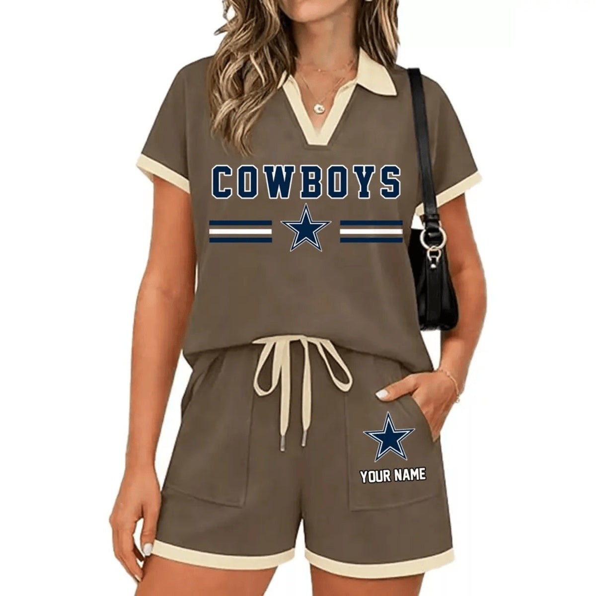 PREMIUM NFL X DAL Retro Athletic Contrast Polo Set FOR SUMMER HOLIDAY NDT NHM 100626