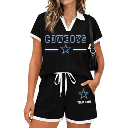 PREMIUM NFL X DAL Retro Athletic Contrast Polo Set FOR SUMMER HOLIDAY NDT NHM 100626