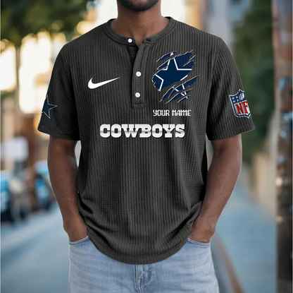 PREMIUM NFL  X  DC Crew neck button Henry Shirt Limited Editions NDT VHM 230426
