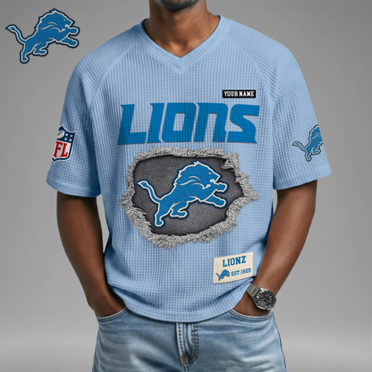 PREMIUM NFL X DL Game Day Waffle V-neck T-shirt 110626