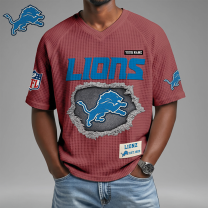 PREMIUM NFL X DL Game Day Waffle V-neck T-shirt 110626