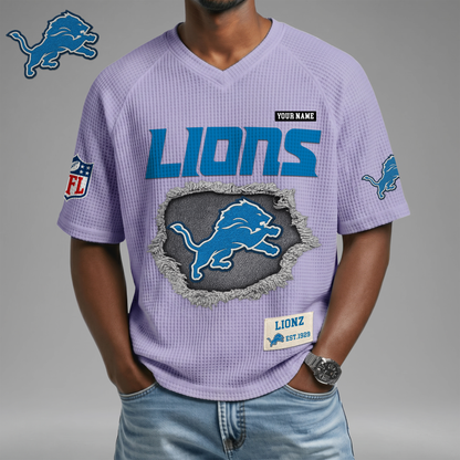 PREMIUM NFL X DL Game Day Waffle V-neck T-shirt 110626