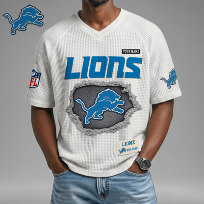 PREMIUM NFL X DL Game Day Waffle V-neck T-shirt 110626