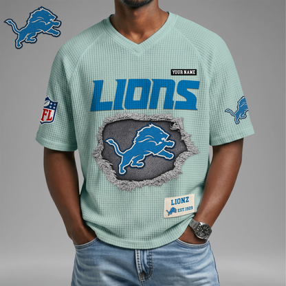 PREMIUM NFL X DL Game Day Waffle V-neck T-shirt 110626