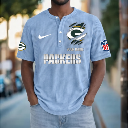 PREMIUM NFL  X  GBP Crew neck button Henry Shirt Limited Editions NDT VHM 230426