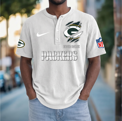 PREMIUM NFL  X  GBP Crew neck button Henry Shirt Limited Editions NDT VHM 230426