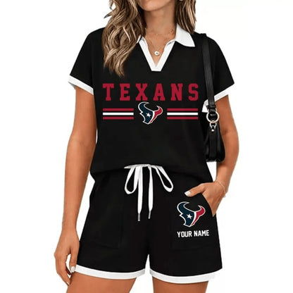 PREMIUM NFL X HOU Retro Athletic Contrast Polo Set FOR SUMMER HOLIDAY NDT NHM 100626