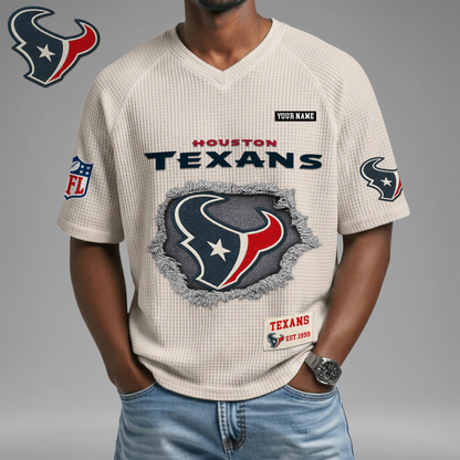 PREMIUM NFL X HT Game Day Waffle V-neck T-shirt 110626