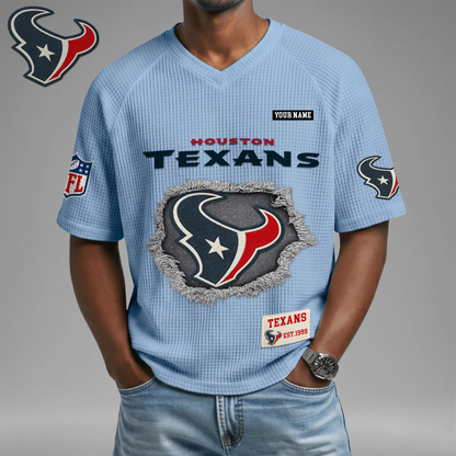 PREMIUM NFL X HT Game Day Waffle V-neck T-shirt 110626