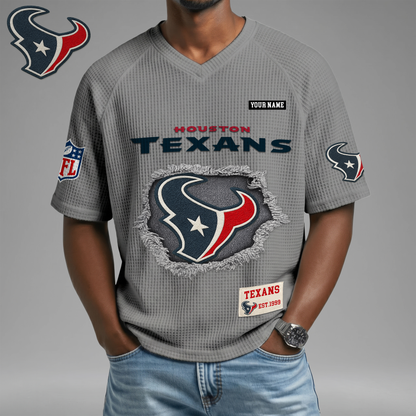 PREMIUM NFL X HT Game Day Waffle V-neck T-shirt 110626