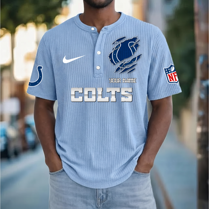 PREMIUM NFL  X  IC Crew neck button Henry Shirt Limited Editions NDT VHM 230426