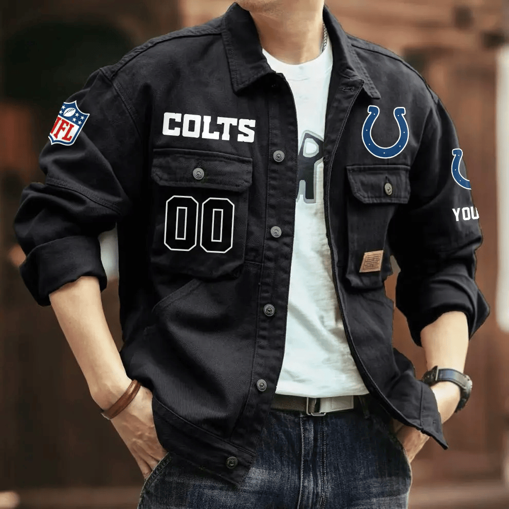 PREMIUM NFL X IC Men's Denim Autumn Jackets NDT VHM 090626