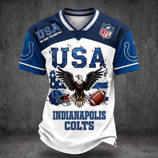PREMIUM NFL X IND LUXURY V-Neck 250 Years Of T- Shirt 160626