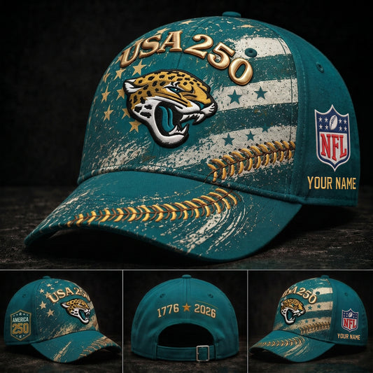 PREMIUM NFL X JAC GAMEDAY EXCLUSIVE PERSONALIZED 250 YEAR ANNIVERSARY CAP 010726