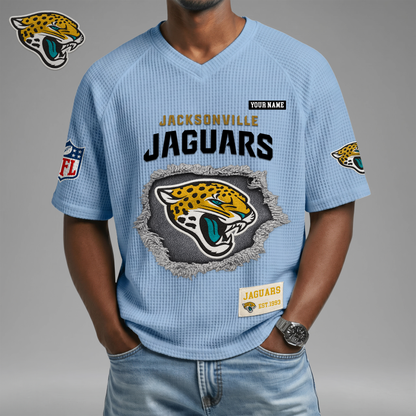 PREMIUM NFL X JJ Game Day Waffle V-neck T-shirt 110626