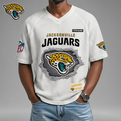 PREMIUM NFL X JJ Game Day Waffle V-neck T-shirt 110626