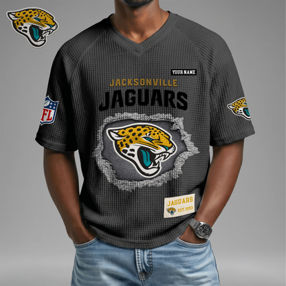 PREMIUM NFL X JJ Game Day Waffle V-neck T-shirt 110626