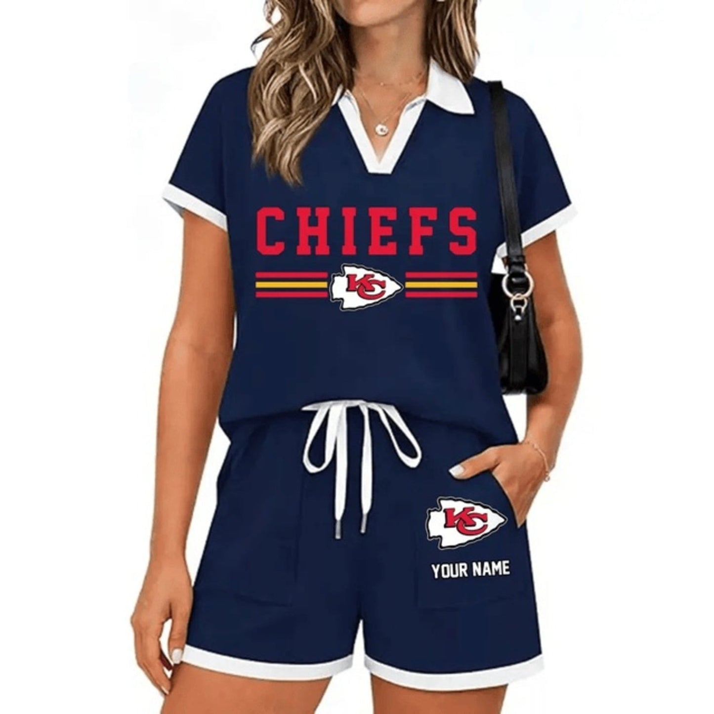 PREMIUM NFL X KCC Retro Athletic Contrast Polo Set FOR SUMMER HOLIDAY NDT NHM 100626